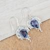 Иолит Драгоценный камень 925 Стерлинговое серебро Ювелирные изделия Ручной работы Дизайнерские серьги для женщин CE-5-6