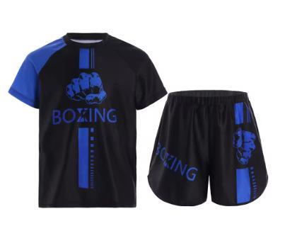 Children's Muay Thai Boxing Sandwear Fashion Printed Boxer Short Sleeve T-Shirt Shorts Gym Surfing Short Sleeve Head