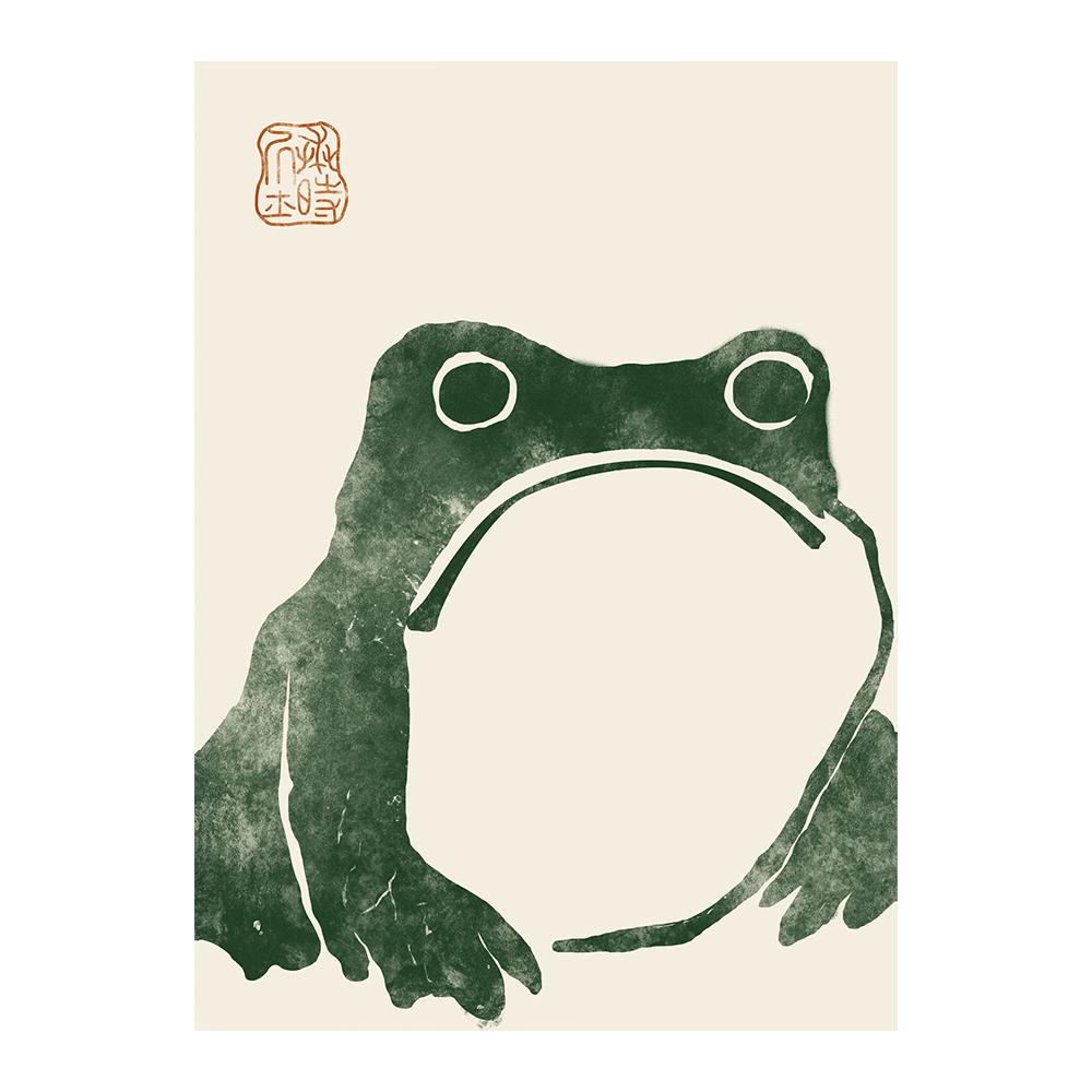 Винтажный японский Мацумото Ходжи лягушка настенный холст с принтом художественный постер милая зеленая жаба картина для гостиной домашний декор Cuadros