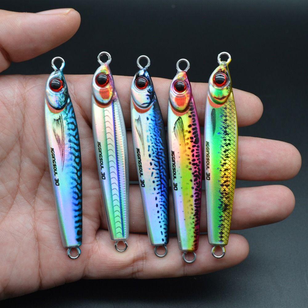 Tarpon Minnow Spinning Baits 10g 15g Lead Casting Spanish Mackerel Jig Bait Metal Fishing Lure