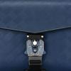 Montblanc Solid Color M Buckle Leather Handheld Shoulder Crossbody Bag Men bags Ink-Blue 198373