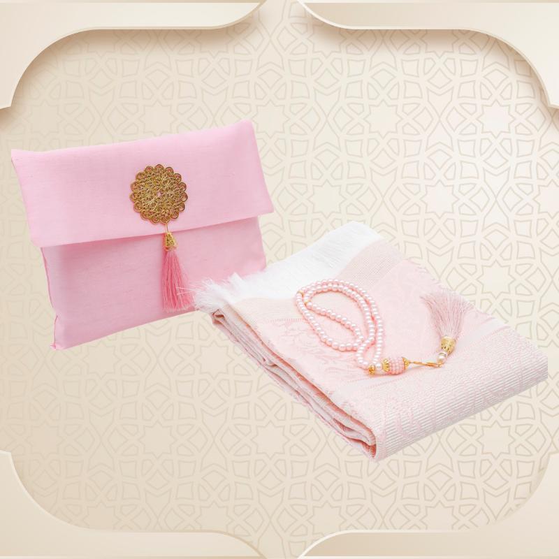 Мусульманский молитвенный коврик с тасбихом и переносной сумкой, мягкий коврик, исламский подарочный набор, турецкий саджад для Рамадана, Ид, Хаджа, путешествия, молитвы