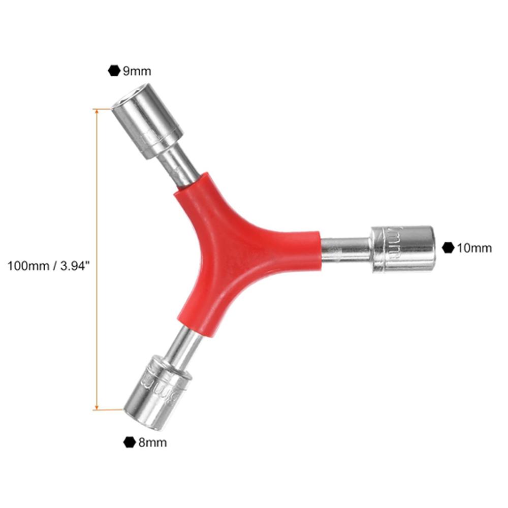 Набор Y-образных трехсторонних гаечных ключей 4/5/6 мм, Монтажка для велосипедных шин, Y-образный внутренний ключ с хромированным покрытием, Портативный велосипедный динамометрический ключ 8/9/10 мм
