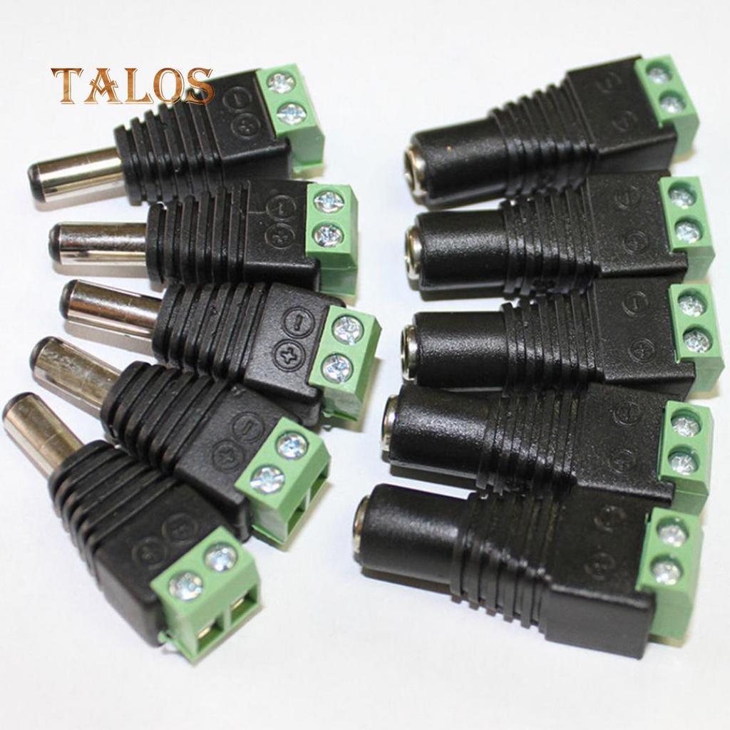 5 Pcs 12V DC Power Supply Plug Adapter Connector for 5050 3528 LED Strip Light Electronics
