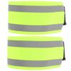 2Pcs Reflective Leg Strap Outdoor Safety Band Adjustable Running Wristband High Visibility Fluorescent Bracelets Cycling