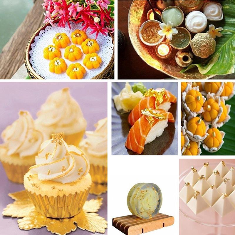 100 x 24K листов листового золота для художественных промыслов, дизайна, позолоты, обрамления, лома