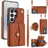 Сумка-кошелек с карманами для карт и ремешком, кожаный чехол для Samsung Galaxy S26 Ultra S25 Plus S24 S23 A16 A15 A35 A55, сумка через плечо, карманный чехол