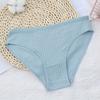 Женское хлопковое нижнее белье женские ребристые полосатые трусики дышащие плюс эластичные трусики