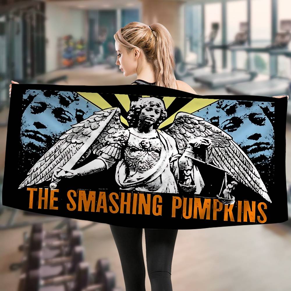 Rock Band The Smashing Pumpkins Микрофибровое пляжное полотенце Впитывающее Быстросохнущее Мягкое для йоги плавания курорта альпинизма