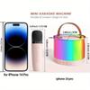 K52 Беспроводной Bluetooth-динамик, многофункциональный, с 2 микрофонами, RGB-портативный музыкальный плеер, караоке-машина для ребенка, домашний подарок