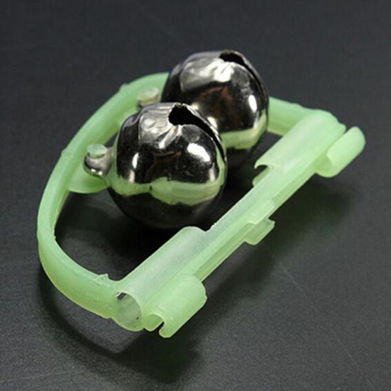 2Pcs Fishing Alarm Portable Twin Bells Plastic Alloy Outdoor Night Fishing Bell Rings for Workshops