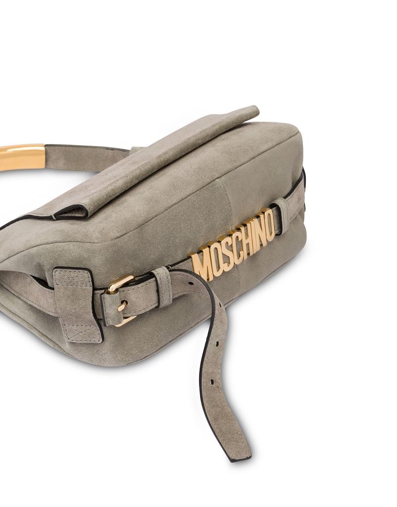 Moschino Handle Me Suede Essential Shoulder Bag