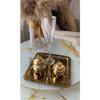 Stainless Steel Gold Color Square Single Serving And Presentation Tray Lux