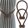 Set of 2 Strong Magnetic Curtain Tiebacks with Buckle Clips