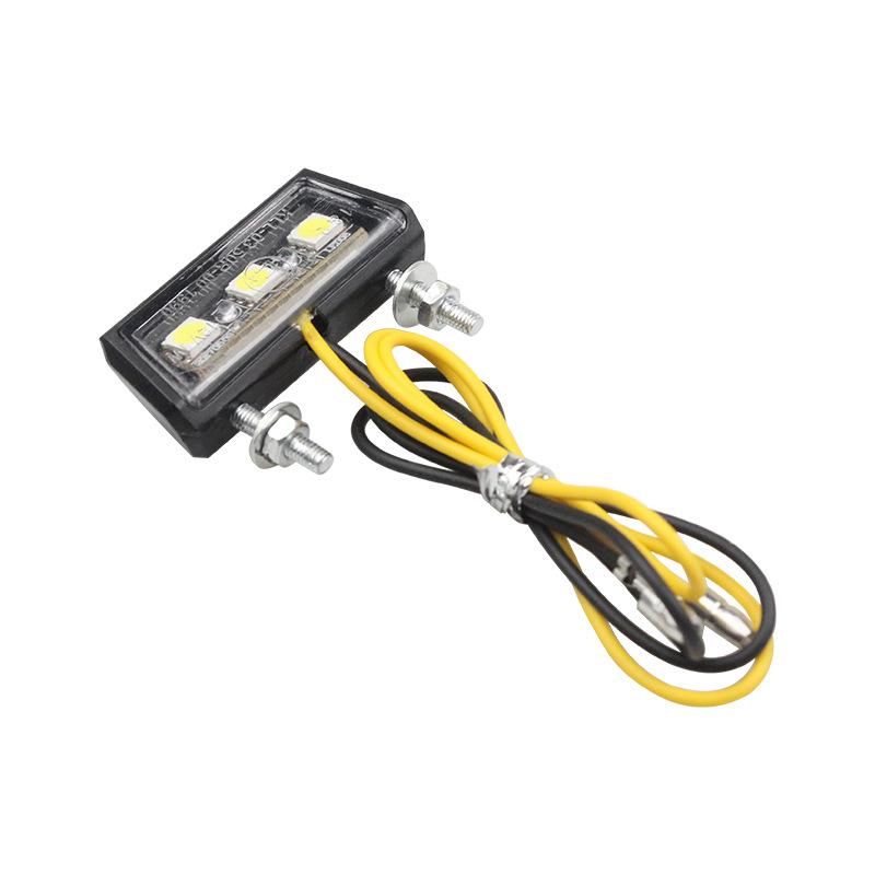 Аксессуары для модификации мотоцикла Подсветка номерного знака 12 В Декоративные задние фонари для номерного знака, Освещение номерного знака Маленькие фонари Предупреждающие огни