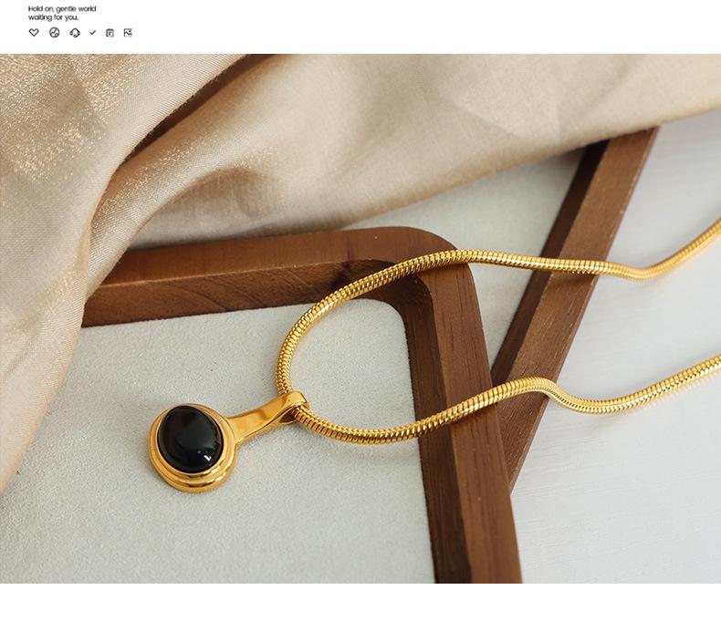 Ожерелье-подвеска Цепочка «Змеиная кость» из хряща, 18-каратное золото, титановая сталь, не тускнеющие украшения для женщин