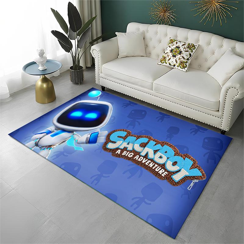 Ковер Astro Bot Мультяшный Робот Нескользящий Коврик для Гостиной, Спальни, Игровой Комнаты, Мягкий Ковер Напольный Коврик Декор для Дома Детская Комната