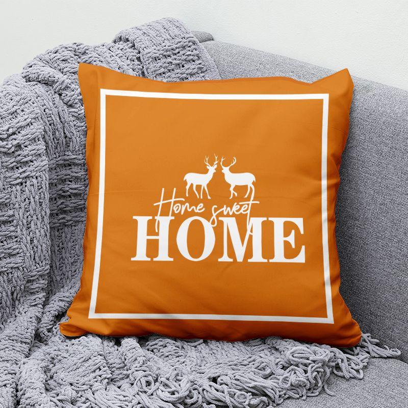 Легкая роскошь Оранжевая геометрическая подушка Высококлассная для дома Гостиная Диван Офисное сиденье Подушка-ядро Наволочка