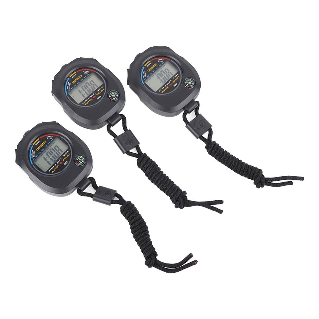 3 PCS Sports Stopwatch High Accuracy Waterproof 40mah Sports Stopwatch Timer for Running Swimming Basketball
