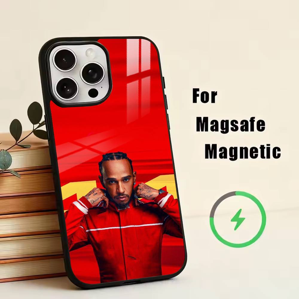 44 L-Lewis H-Hamilton Чехол для телефона для iPhone 17, 16, 15, 14, 13, 12, 11 Plus, Pro Магнитный с Magsafe Беспроводная зарядка