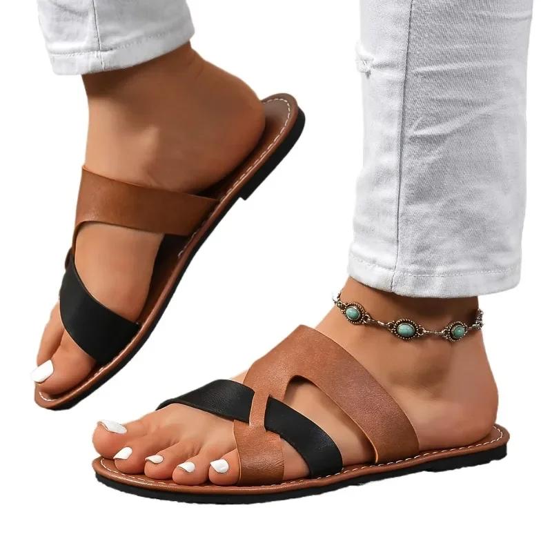 Модная женская обувь 2024 года, горячая распродажа, базовые женские тапочки, модные повседневные тапочки разных цветов, женские новые тапочки на плоской подошве больших размеров