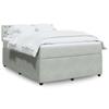 VidaXL Bed Slatted Base and Mattress Light Grey 160x200cm Velvet 3290094