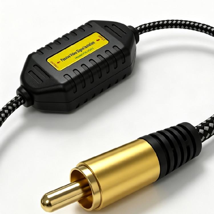 1080P Video Ground Looping Isolator Inlines Noise Filter for Analog Video Wiring, Backup Camera Installations and CCTV Signal Way