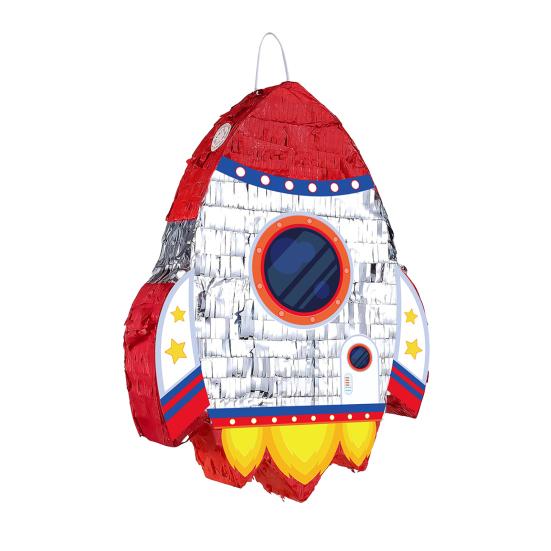 Корабль-ракета с тягой на веревке, пиньята, ракета, пиньята с завязанными глазами, летучая мышь, палка, конфетти для детей, космические принадлежности для дня рождения