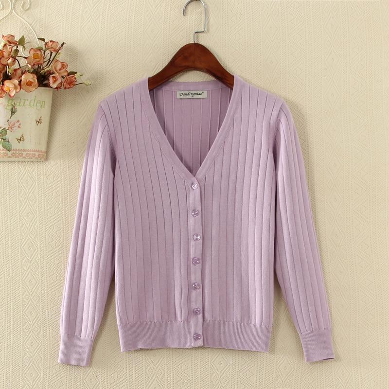 FEKEHA Women Cardigan Knitted Sweater Long Sleeve Female Casual V Neck Woman Tops Plus Size