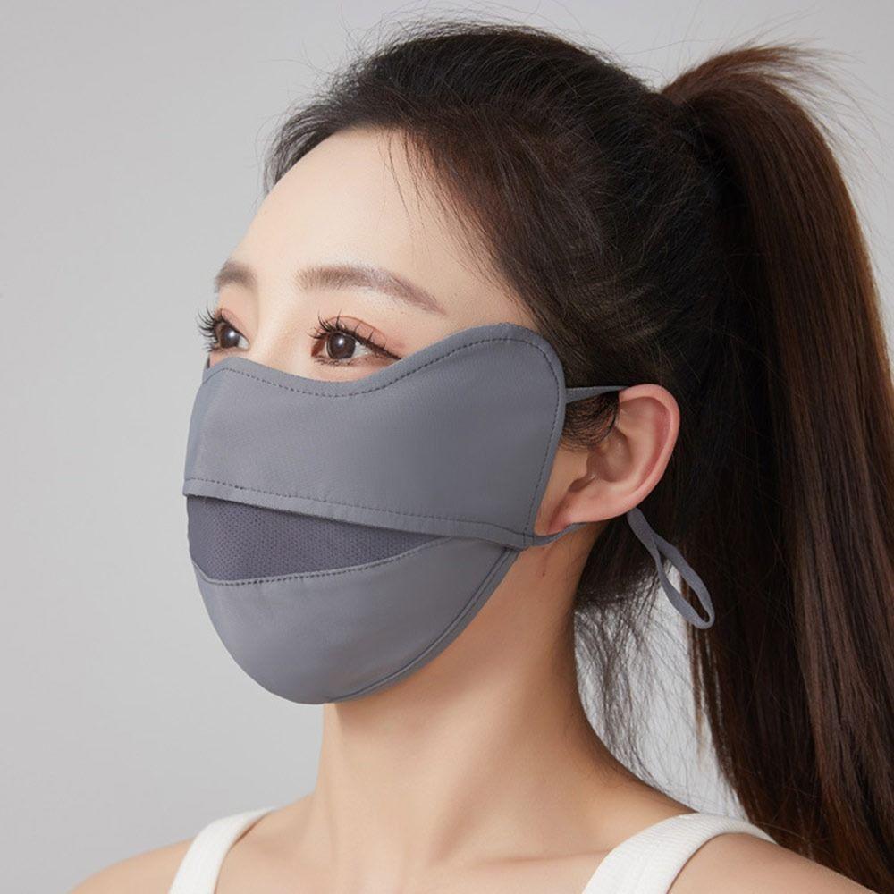 Hanging Ear Summer Face Mask Ice Silk Sports Mask Gifts Sun Protection Mask