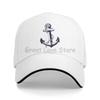Бейсболка с якорем Морская кепка с козырьком с якорем Парусная кепка Унисекс Регулируемая кепка Snapback