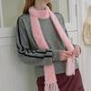 Niche Segment Dyed Imitation Mink Hair Handmade Tassel Thin Narrow Scarf for Women In Autumn and Winter Decorative Style Soft Scarf