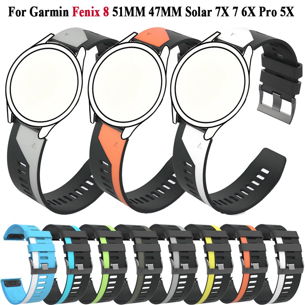 Спортивный ремешок 26 мм 22 мм для Garmin Fenix 7 7X 5 5X Plus 6 6X Pro/935 945/Tactix/Enduro 3 QuickFit Силиконовый ремешок для часов Fenix 8
