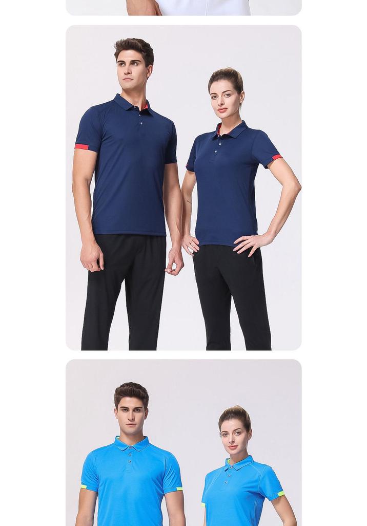 Unisex Custom Logo Quick-Dry Ice Silk Polo T-Shirt for Work & Events – Short Sleeve, Summer Style