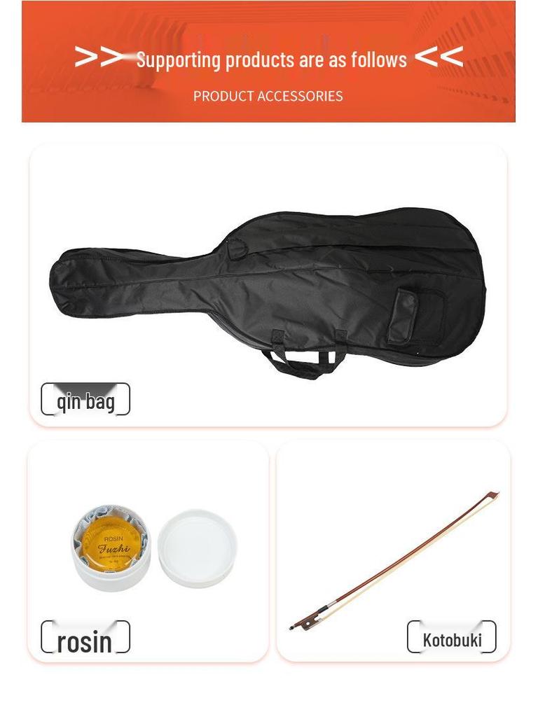 Professional White Linden Plywood Cello for Beginners and Adults