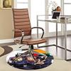 1pc Anime Cartoon Design Round Carpet  Office Chair Mat, NonSlip Rug for Home Decor