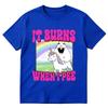 It Burns When I Pee Hamster Funny Meme Graphic T-shirts Men Women Fashion 100% Cotton Short Sleeve Oversized T-shirt Streetwear