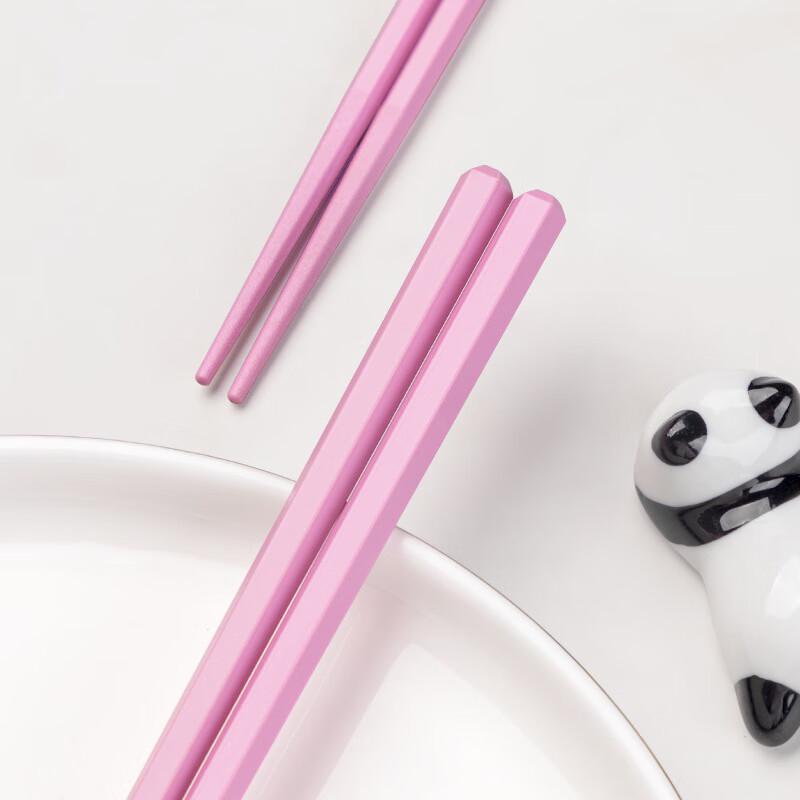 Keman Duo Colorful Alloy Chopsticks Set