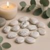 White Howlite Magnesite Medium Tumbled Stones, 12 Pieces