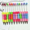DIY Crafting Pens Beadable Pen, Colorful Fancy Beaded Ballpoint Smooth Flow Gift for Students, Party Favors, Creative Office Supplies