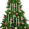 12Pcs Christmas Hanging Icicles Ornaments Transparent Icicles Decor Ice Strip Threaded Pendant for New Year Winter Decoration