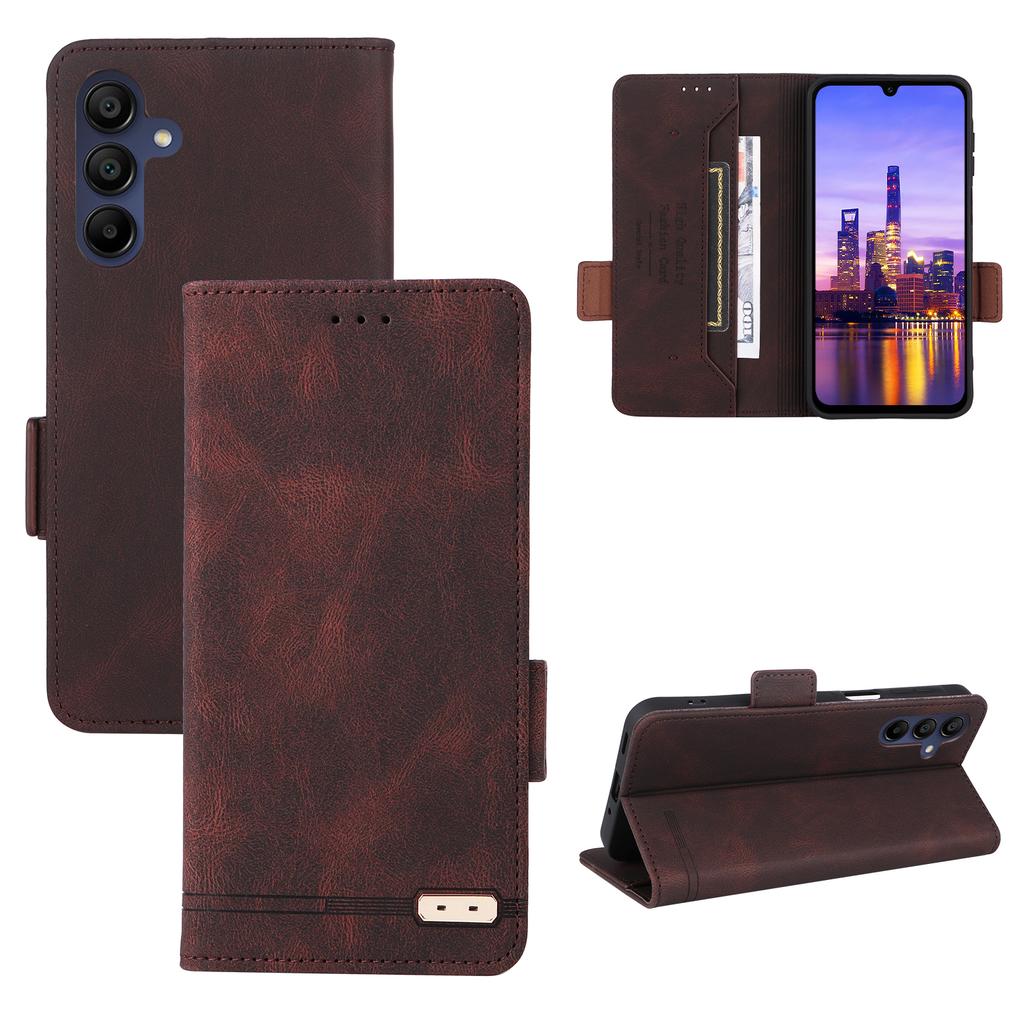 For Samsung Galaxy A16 5G/A16 4G Case Leather Wallet Flip Phone Cover with Hardware Decor