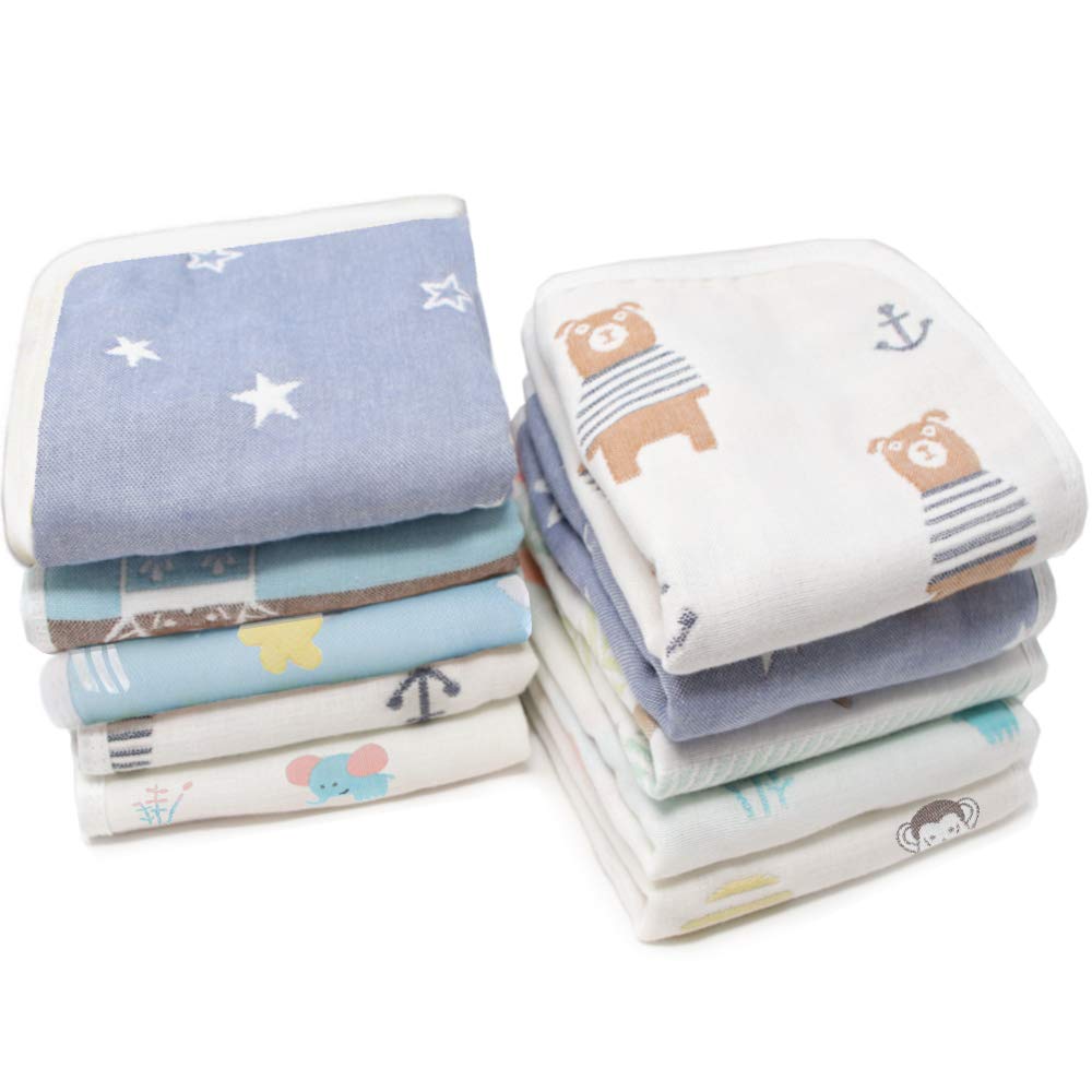 Марля с марлей детская марля для набора [LILY CUPS] 6-слойные петли, платок, полотенце, нагрудник, 100% хлопок, детская, новорожденный, младенец, мальчик, девочка, 3030см