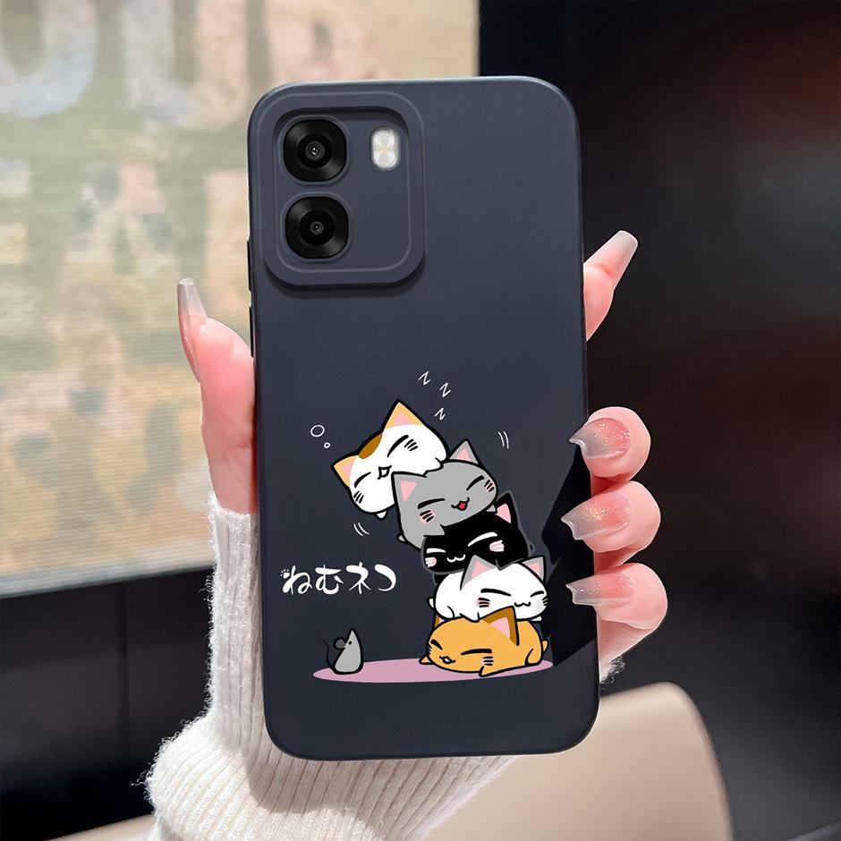 Чехол для Oppo A6 A6x A6s 4G 5G Милый Мультяшный Кот Мягкий Силиконовый Защитный Бампер Чехол для OppoA6 OppoA6x A6s Защита от Царапин Fundas