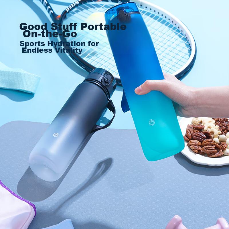 Original Sports Water Bottle, Tritan Water Bottle, Sports Water Jug, Large Capacity, Convenient to Carry Outdoors, Blue And Green Gradient, 1L