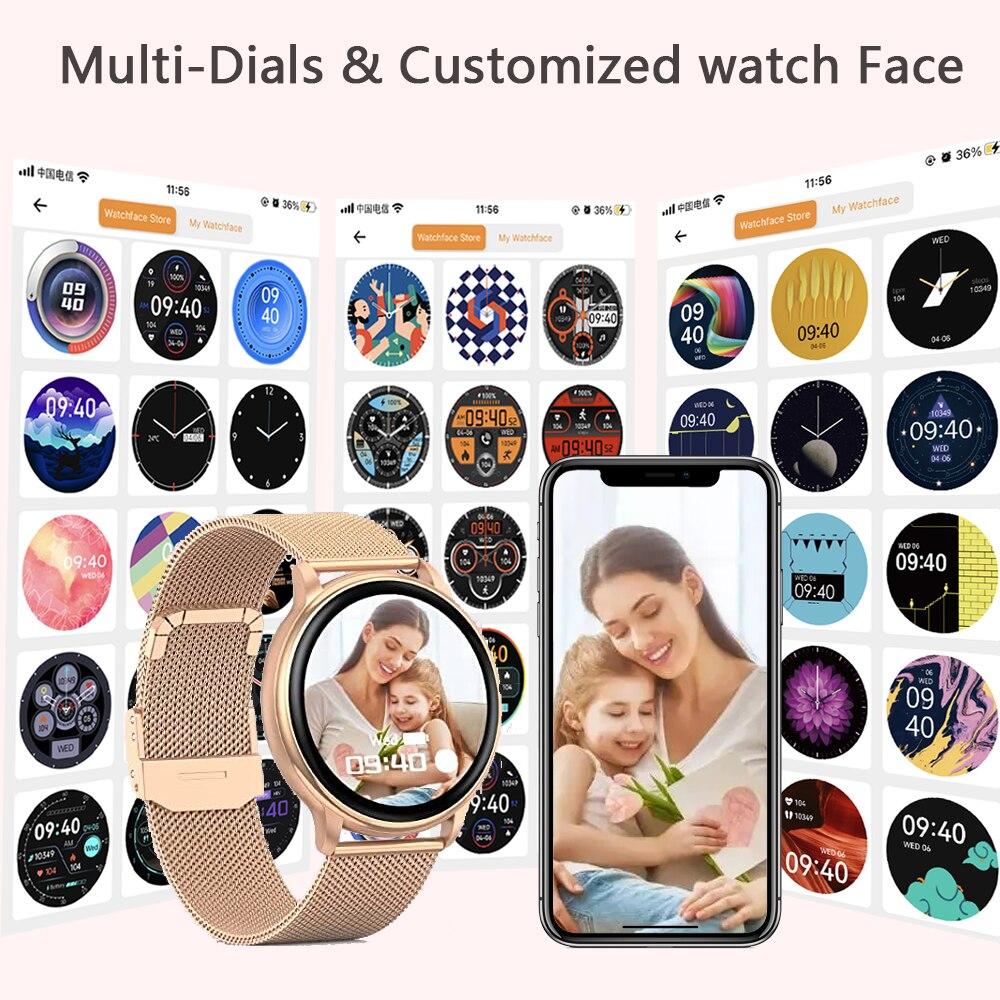 Bluetooth Call Smart Watch Women Custom Dial Steel Watches Men Sports Fitness Tracker Heart Rate Smartwatch