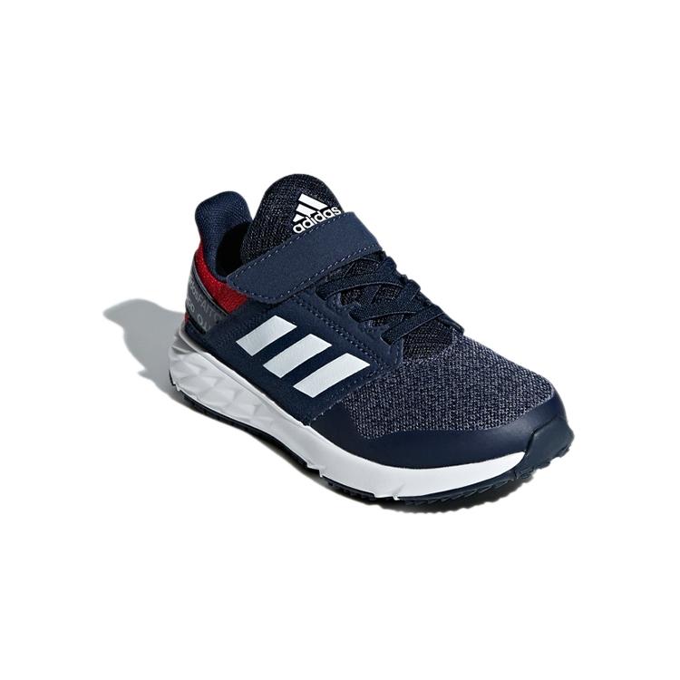 Adidas Fortafaito El Fabric Slip Resistant Abrasion Resistant Low top Kids' Running Shoes Blue White Red Kids' F34122