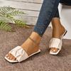 Fashion Summer Women's Outdoor Slippers Open Toe Low Heel Sexy Slides Shoes for Women Causal Beach Anti-slip Flat Sandals 2024 New