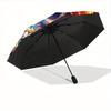 1pc Sugar Skull Decor Umbrella - 8-Rib Automatic Open/Close, Fashionable Compact Umbrella for Outdoor Adventures yy250813191