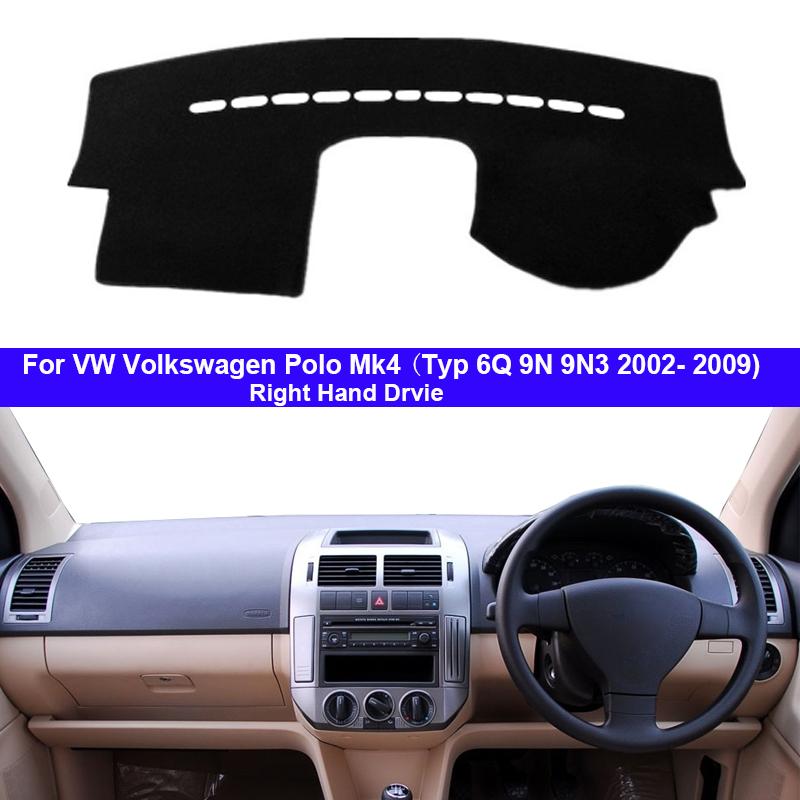 Автомобильный чехол на приборную панель для VW Volkswagen Polo Mk4 Typ 6Q 9N 9N3 2002-2009, коврик для приборной панели, ковер, накидка от солнца 2008 2007 2006 2005